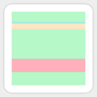 A pleasing pattern of Light Pink, Blue Lagoon, Magic Mint and Bisque stripes. Sticker